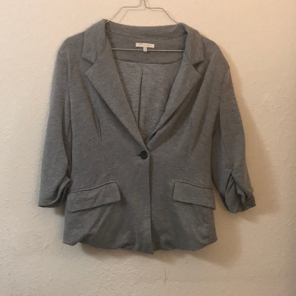 Grey Cotton Dress Jacket Just Ginger